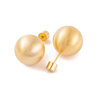 Round Ball Drawbench Brass Ear False Plugs for Women LS-EJEW-G391-24A-G-1
