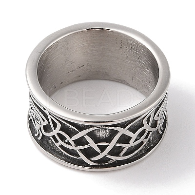 Viking Odins Raven Norse Wolf Finger Rings RJEW-U005-01E-AS-1
