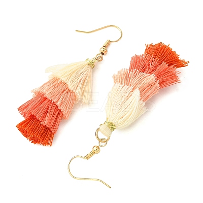 Colorful Tassel Pendants Dangle Earrings for Women EJEW-JE06110-1