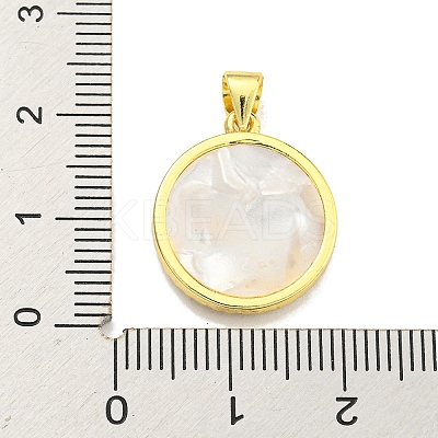 Brass Micro Pave Clear Cubic Zirconia Pendants KK-K354-04G-12-1