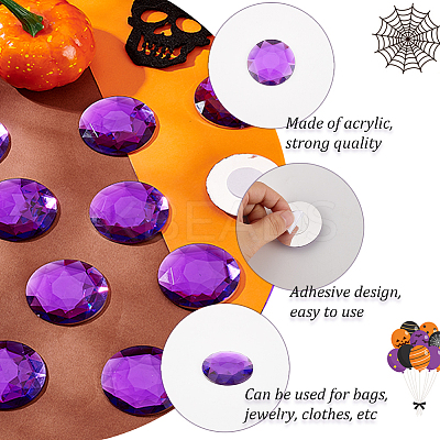 Self-Adhesive Acrylic Rhinestone Stickers SACR-FG0001-02B-1