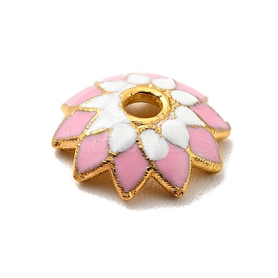 Multi-Petal Alloy Enamel Bead Caps FIND-G029-05G-1