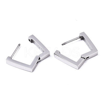 Non-Tarnish 304 Stainless Steel Huggie Hoop Earrings LS-STAS-R115-25P-1