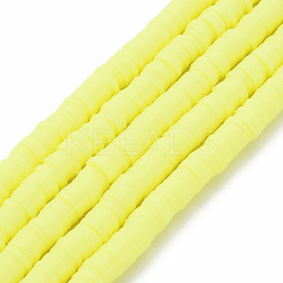 Handmade Polymer Clay Bead Strands CLAY-T002-6mm-60-1