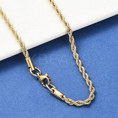304 Stainless Steel Rope Chain Necklaces X-NJEW-F226-03G-04-1