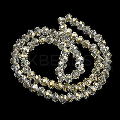 Electroplate Transparent Glass Beads Strands EGLA-A034-T4mm-T16-1