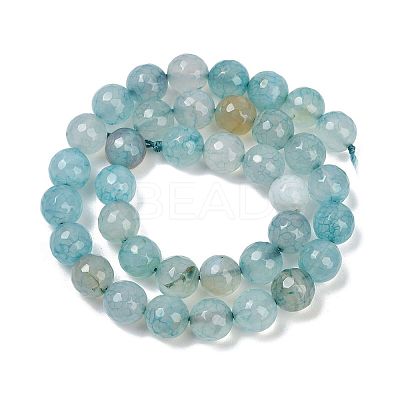 Natural Dragon Veins Agate(Dyed & Heated) Beads Strands G-M437-C01-01S-1