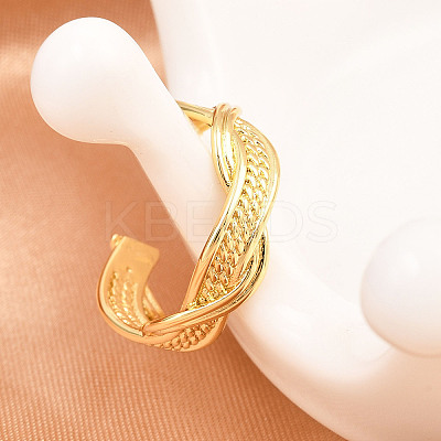 Brass Cuff Rings for Women RJEW-Z113-03G-1