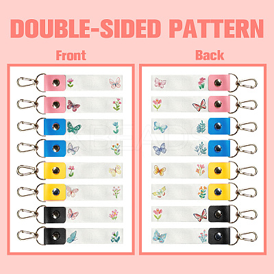 PU Leather & Cotton Name Marker Keychain AJEW-WH0514-025-1