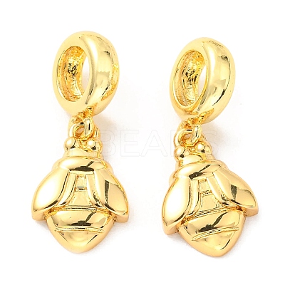 Brass European Dangle Charms KK-M247-01G-1