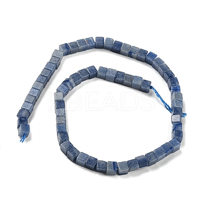 Dyed & Heated Natural Blue Aventurine Beads Strands G-Q1008-B15-1
