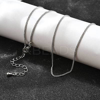 Long-Lasting Plated Brass Curb Chain Necklaces NJEW-K112-07P-NF-1