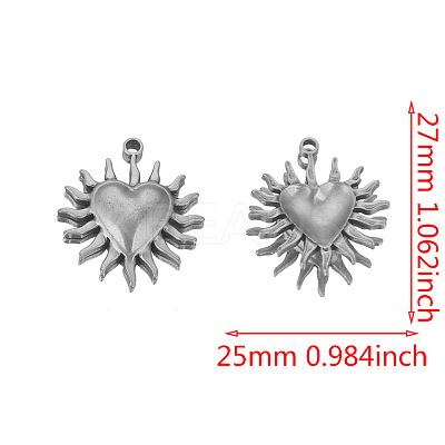 304 Stainless Steel Pendants STAS-WH0027-91G-P-1