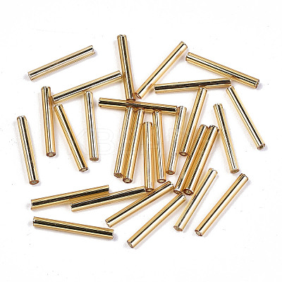 Electroplate Glass Bugle Beads SEED-S043-02C-01-1