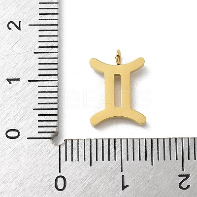 Ion Plating(IP) 304 Stainless Steel Micro Pave Cubic Zirconia Charms STAS-Z107-09G-08-1