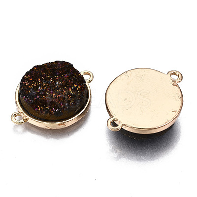 Natural Druzy Agate Links Connectors G-T131-86D-1