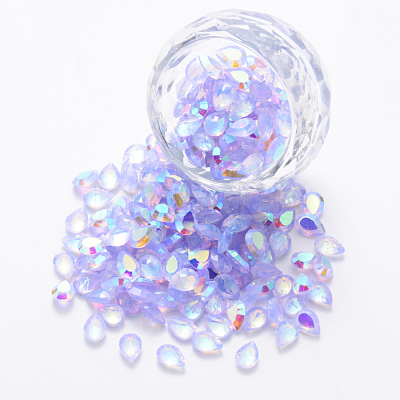 Transparent Resin Rhinestone Cabochons MRMJ-T047-09D-1