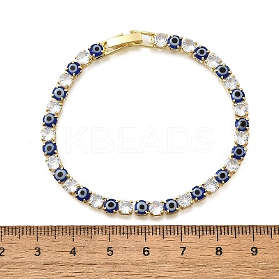 Brass Enamel Link & Charm Bracelets BJEW-Z094-02G-03B-1