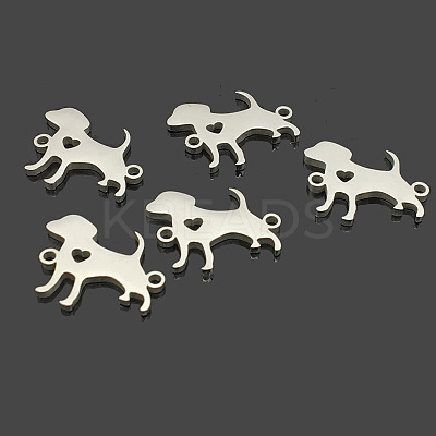 304 Stainless Steel Puppy Links connectors STAS-CJ0001-15-1
