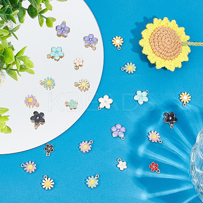 90Pcs 15 Style Alloy Enamel Charms ENAM-HY0003-11-1