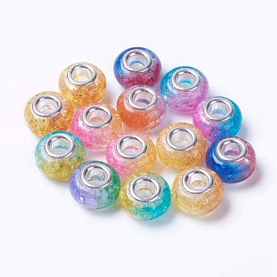 Two Tone Resin European Beads RPDL-K002-C02-1