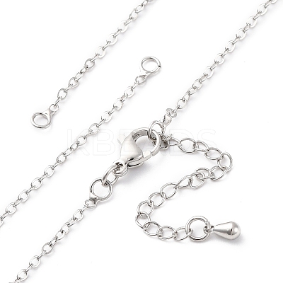 Brass Cable Chain Necklace Making NJEW-D302-80P-1
