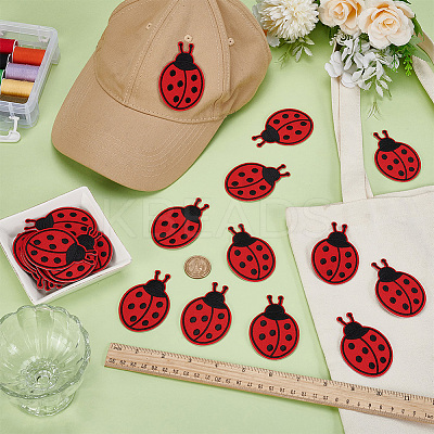 24Pcs Polyester Embroider Thread Iron on/Sew On Patches PATC-FG0003-26-1