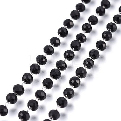 Handmade Glass Beaded Chains GLAA-P043-02-1