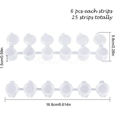 3ml 6 box Plastic Empty Paint Palette TOOL-PH0016-56-1