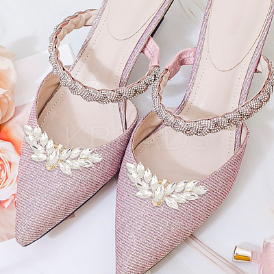 4Pcs 2 Colors Wing Alloy Rhinestone Shoe Decoration FIND-GO0002-27-1