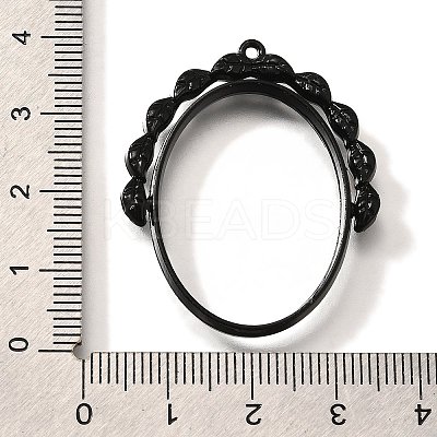 Rotatable Alloy Swivel Open Back Bezel Pendants PALLOY-I223-18EB-1