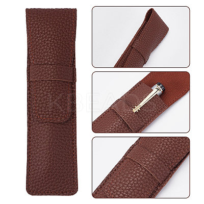 3Pcs 3 Colors Imitation Leather Pen Strorage Cases AJEW-GF0006-68-1