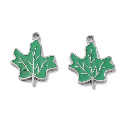 304 Stainless Steel Enamel Pendants STAS-P339-15P-01-1