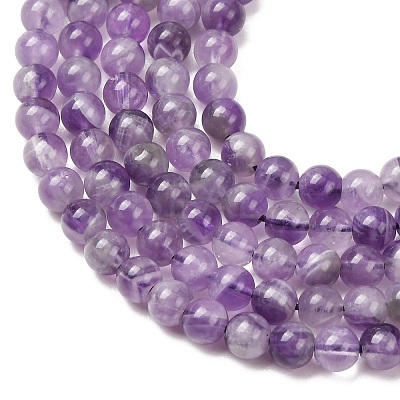 Natural Chevron Amethyst Beads Strands G-K256-51-4mm-1