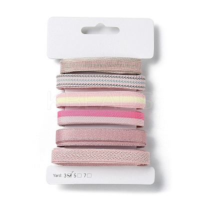 18 Yards 6 Styles Polyester Ribbon SRIB-Q022-D13-1
