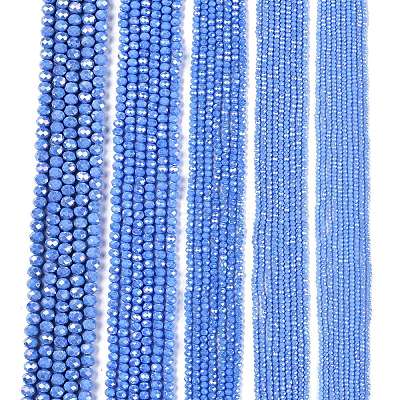 Electroplate Glass Beads Strands EGLA-A044-P1mm-B17-1