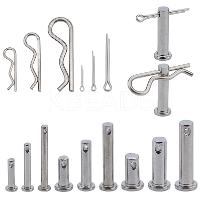 55Pcs 304 Stainless Steel Hitch Pin Clips & 90Pcs Open Latch & 39Pcs Connecting Rod Plug Bolt Pins STAS-AR0002-68-1