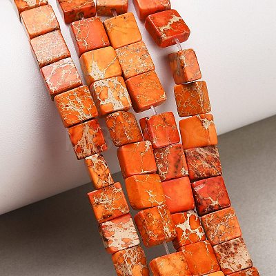 Dyed Natural Imperial Jasper Beads Strands G-F833-A01-01D-1