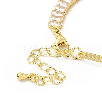 Cubic Zirconia Tennis Bracelet BJEW-A132-17G-02-1