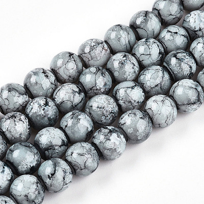 Baking Paint Glass Beads Strands DGLA-N003-10mm-A06-1