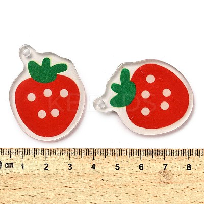 Opaque Printed Acrylic Pendants OACR-I020-06E-1