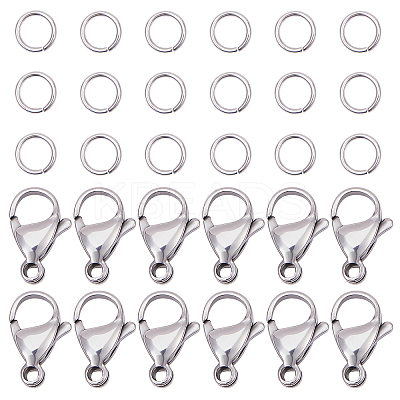 304 Stainless Steel Lobster Claw Clasps STAS-PH0019-53P-1