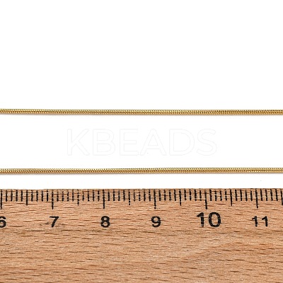1MM 304 Stainless Steel Round Snake Chain Necklaces NJEW-T016-27G-1