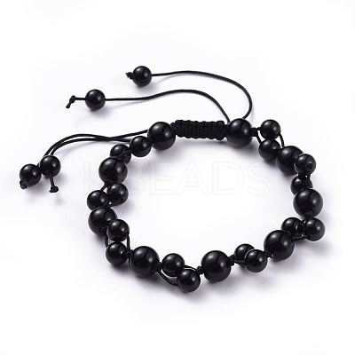Adjustable Nylon Cord Braided Bead Bracelets BJEW-JB04520-05-1