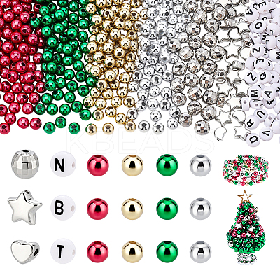 800Pcs 4Colors Plastic Beads CCB-PH0001-26-1