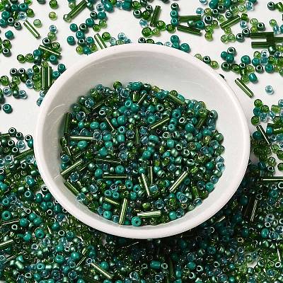 Opaque & Transparent Inside Colours Glass Seed Beads SEED-F004-02F-1