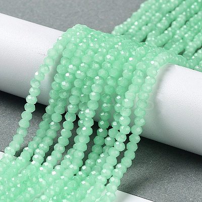 Baking Paint Imitation Jade Glass Bead Strands LS-DGLA-A034-J4MM-A22-1
