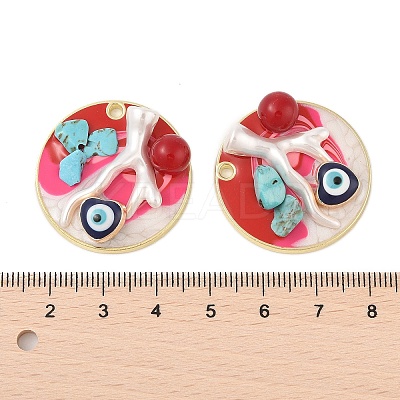 Rack Plating Alloy Enamel Pendants FIND-Z062-01G-04-1