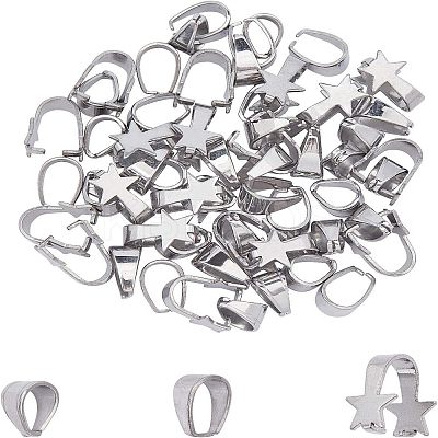 304 Stainless Steel Snap on Bails STAS-UN0010-82P-1
