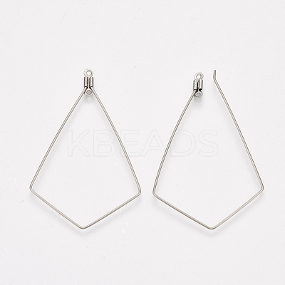 Tarnish Resistant 304 Stainless Steel Wire Pendants STAS-S103-09-1
